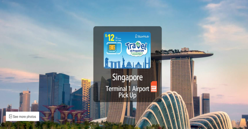 4G SIM Card (SG Airport Pick Up) for Singapore
