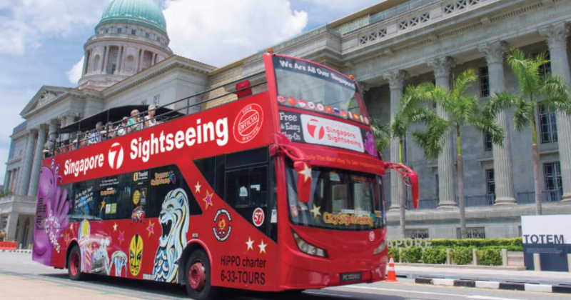 Singapore City Tour Hop On Hop Off Bus (2 Day Pass)